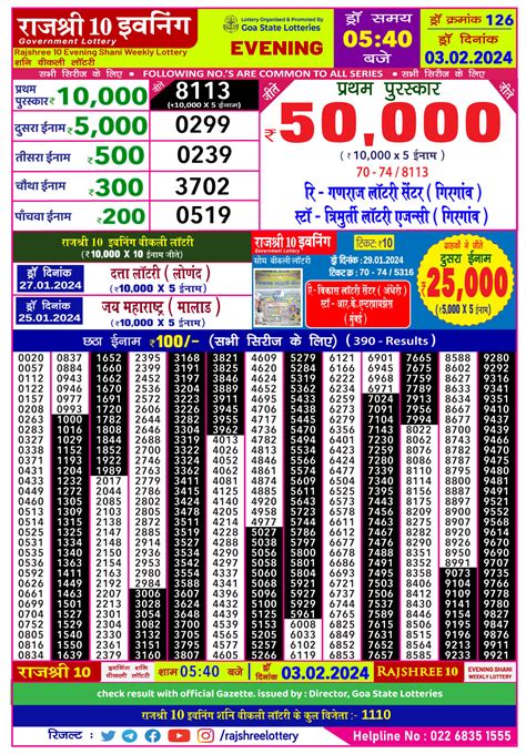 rajshree lottery result today evening 5.40 pm live|Rajshree Lottery is available with Monthly & Bumper tickets order online.